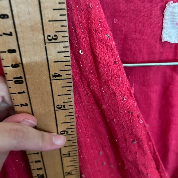 Sundress Juliana Sequin Dress Saint Barth Blush Pink Flowy High Low Size M/L - Picture 7 of 8